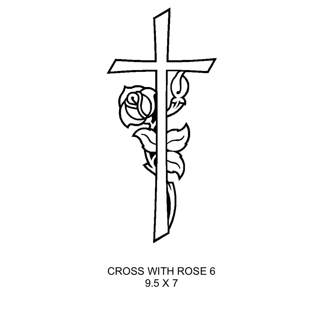 Cross With Rose 6